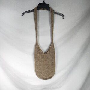 Chateau Chic Tan Knit Crossbody Purse